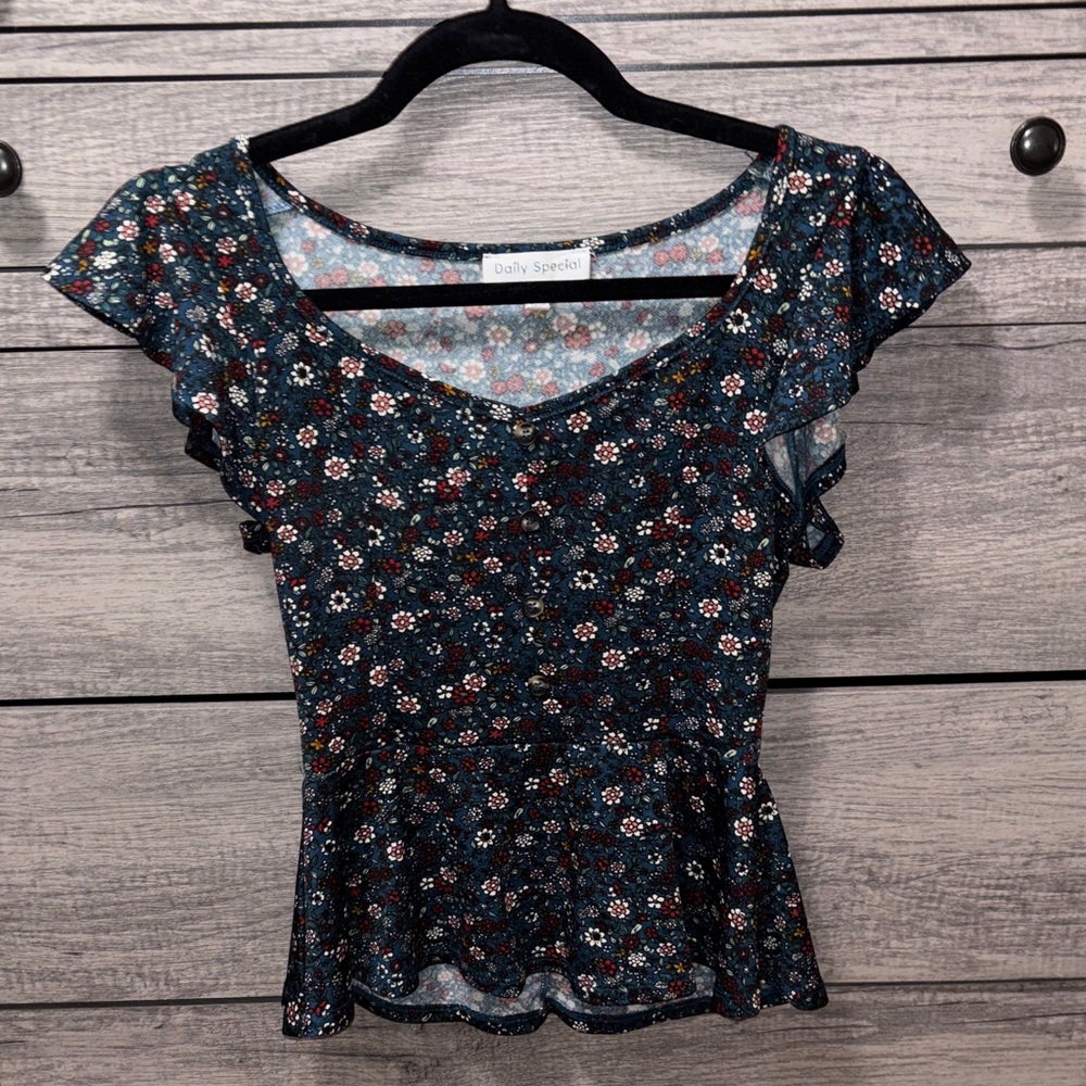 Daily Special Floral Peplum top
